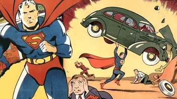 Înainte să fie „băiatul sistemului”, Superman era un haiduc urban: lua de la bogați apoi dădea la săraci, bătea politicieni și cerea dreptate cu pumnii