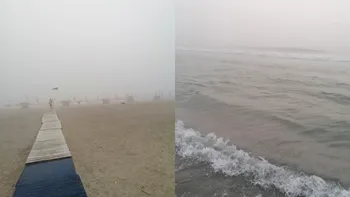 Fenomen ciudat pe litoral, vineri dimineaţă. După ce nu se putea intra în apă din cauza temperaturii scăzute, un alt motiv i-a descurajat pe turişti să meargă pe plajă
