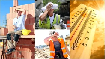 Măsuri de protecție pentru salariați când sunt temperaturi extreme - reducerea duratei de lucru, asigurarea apei minerale adecvate, câte 2 – 4 litri/persoană/schimb