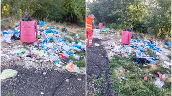 O parcare din România este sufocată de deșeuri. Lipsa camerelor de supraveghere face imposibilă prinderea vinovaților