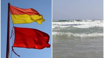 Fenomenul care nu le permite românilor să intre în mare. A fost ridicat steagul roşu pe litoralul Mării Negre. Imagini de la Eforie Nord