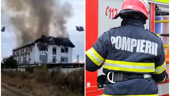 Incendiu puternic la un hotel din Prahova. O persoană a fost găsită decedată și alta este dată dispărută