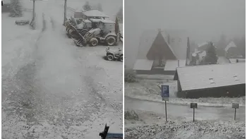 Iarna a venit mai devreme în România. În Parâng și Harghita s-a depus primul strat de zăpadă. Imagini de poveste
