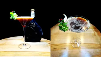 Cum faci un altfel de espresso martini, cu coniac Meukow în loc de vodcă. Scorțișoara și menta completează perfect cafeaua din cocktail