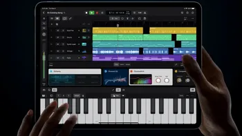 Cum înregistrezi muzică în Logic Pro for iPad cu o interfață audio USB-C
