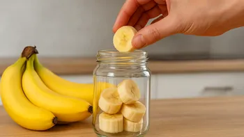 Trucul ce păstrează bananele proaspete 26 de zile: Un singur obiect din bucătărie face diferența