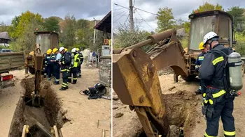 Alertă în Băile Olănești: o țeavă de gaze s-a spart în timpul unor lucrări. 35 de persoane evacuate