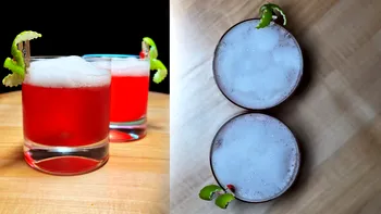 Cum faci un cocktail Margarita perfect pentru sezonul de iarnă, cu sfeclă roșie și spumă sărată cu lecitină