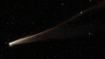 Cometa C/2025 K1 (ATLAS) a supraviețuit trecerii periculoase pe lângă Soare și a devenit aurie, spre uimirea astronomilor