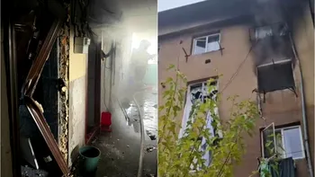 Explozie urmată de incendiu într-un bloc din Balş, Olt. Mai multe garsoniere au fost distruse, primăria oferă locuințe și ajutoare de urgență. Update