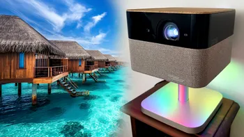 REVIEW Epson EF-72 - proiectorul 4K portabil și inteligent ca accesoriu de lifestyle. Vine cu sunet Bose, Google TV, finisaj de stejar și garanție 5 ani