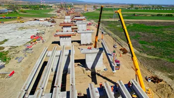 Noutăţi pe A7. Cum arată acum cea mai dificilă lucrare de pe Autostrada Moldovei: viaductul de la Cleja, în construcţie