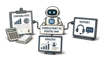Consultantul AI pentru IMM: ce poți automatiza în contabilitate, vânzări și suport