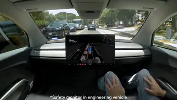 Tesla scoate Cybercab pe stradă, dar fără miracolul promis. Robotaxiul fără volan încă are om de siguranță la bord