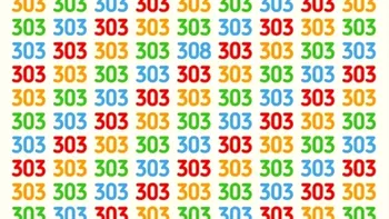 Un singur număr este diferit. Îl poți descoperi printre zecile de 303 în mai puțin de 11 secunde?