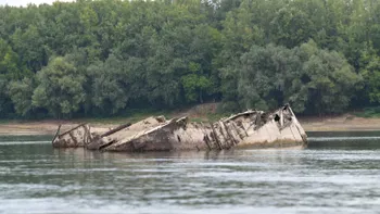 Peste 200 de nave naziste au reapărut în Dunăre. Seceta extremă scoate la suprafață o blocadă din 1944