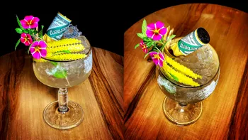 Cum faci un cocktail inspirat de pădure, un fel de Bramble dar cu arome de agrișe, brad și miere. Așa descoperi Underberg