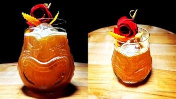 Cum faci un cocktail original cu rom agricol, cireșe și migdale. Merge și cu vișinată, dacă vrei - Merry Cherry