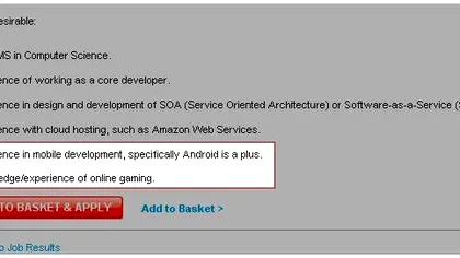 Sony vrea dezvoltatori de jocuri Android
