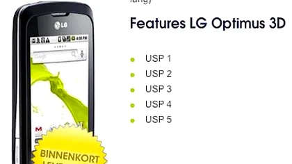 LG 3D Optimus, asteptat la Mobile World Congress