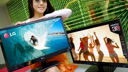 Monitoare LG Cinema 3D, cu ochelari speciali, la aproximativ 1.300 lei