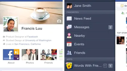 Facebook primeste Timeline si pe iPhone