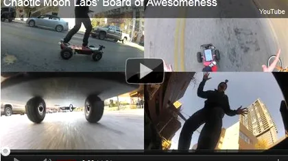 Kinect + tableta Windows 8 + skateboard = Love pe patru roti