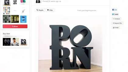 Pinterest nu permite obscenitatile, dar le mai trece cu vederea
