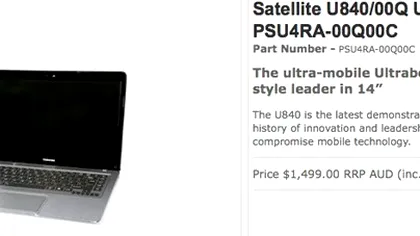 Primul ultrabook cu ecran de 14