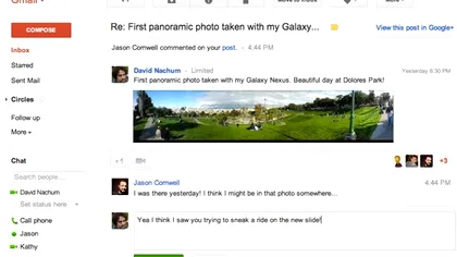 Gmail strange legaturile cu Google+