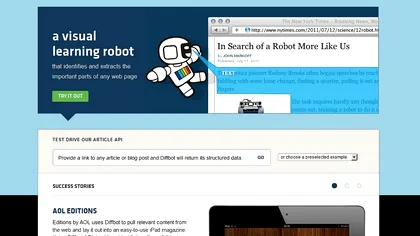 Diffbot primeste 2 milioane$ sa agregheze continut online
