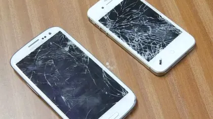 iPhone 4S vs. Galaxy S III - Drop Tests cu bis