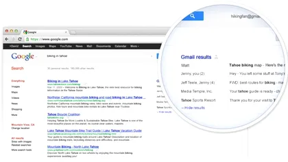 Google Search cu rezultate din Gmail intra in beta