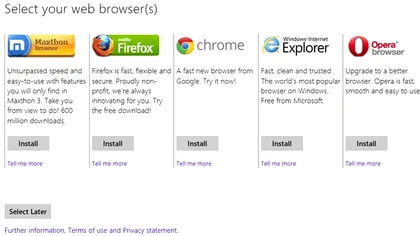 Microsoft te ajuta sa-ti alegi un browser si in Windows 8