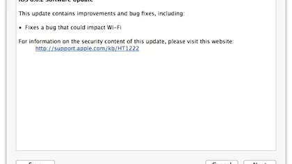 Fara tam-tam, iOS ajunge la versiunea 6.0.2