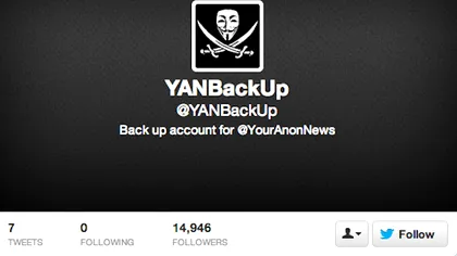 Twitter a suspendat contul celor de la Anonymous