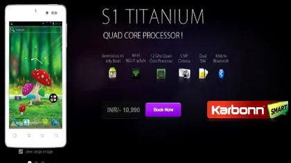 Karbonn Smart S1 Titanium - Un nou smartphone dual sim de varf