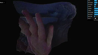 WebCamMesh te transforma in wireframe 3D din browser