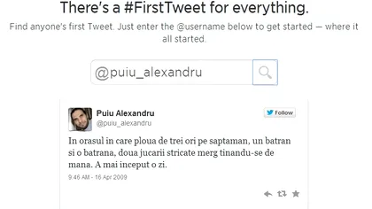 Primul tweet vă aminteşte cum priveaţi la început Twitter-ul