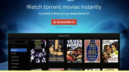 A apărut player-ul care redă filmele direct de pe Torrent -  Popcorn Time
