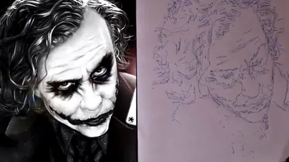 Roboartist desenează Jockerul din The Dark Knight cu un pix [VIDEO]
