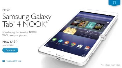 Samsung Galaxy Tab 4 Nook - tabletă pentru pasionații de cărți 