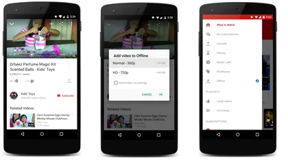 Muzica de pe YouTube va putea fi ascultată offline cu aplicaţia oficială