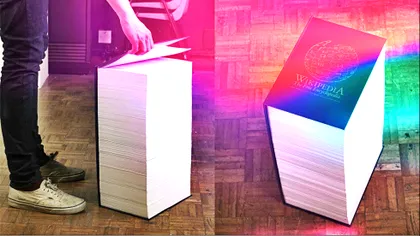 Dacă ești milionar în devenire, îți permiți toată Wikipedia în print