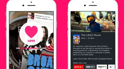 Această aplicație în genul Tinder îți permite să descoperi filme și seriale pe gustul tău