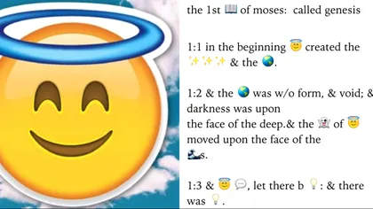 Acum există o aplicație prin care poți traduce Biblia în emoji-uri
