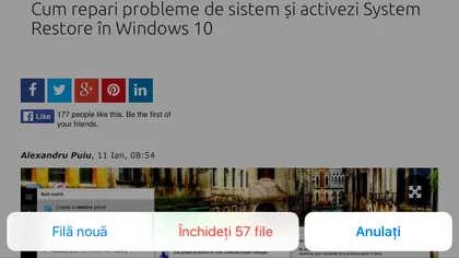 Cum închizi toate filele din Safari dintr-un foc pe iOS 10