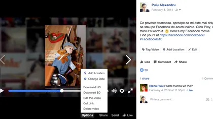 Cum descarci un clip de pe Facebook, urcat de tine sau de alții