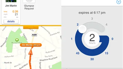 Glympse îți ajută prietenii să afle cât mai ai până la destinație