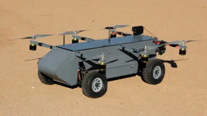AT Panther este o dronă hibridă ce zboară și se deplasează pe roți